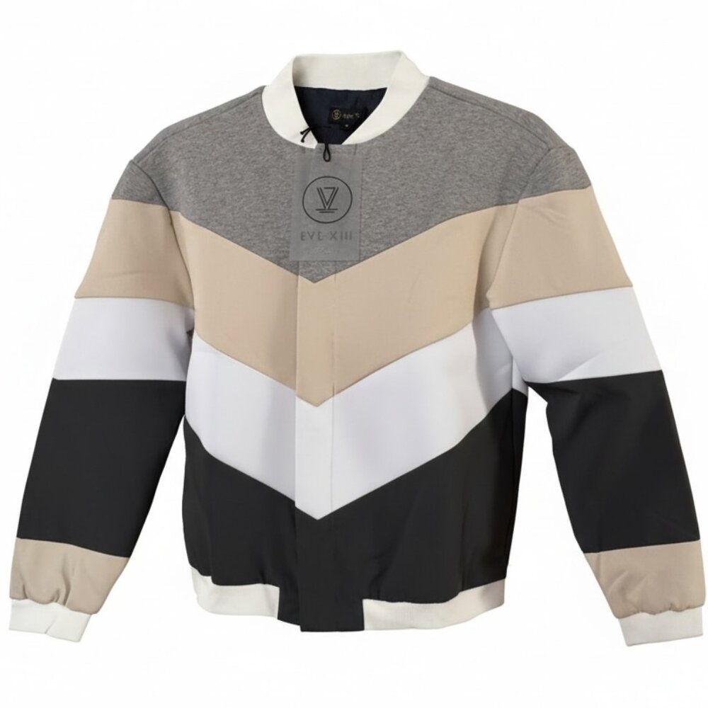 LVL XIII Color Block Snap Jacket -  Streetwear Sz Medium - NEW